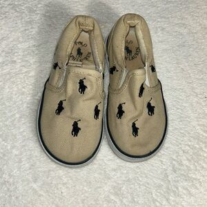 Polo by Ralph Lauren toddler boys Beige Slip-On canvas Sneakers 6